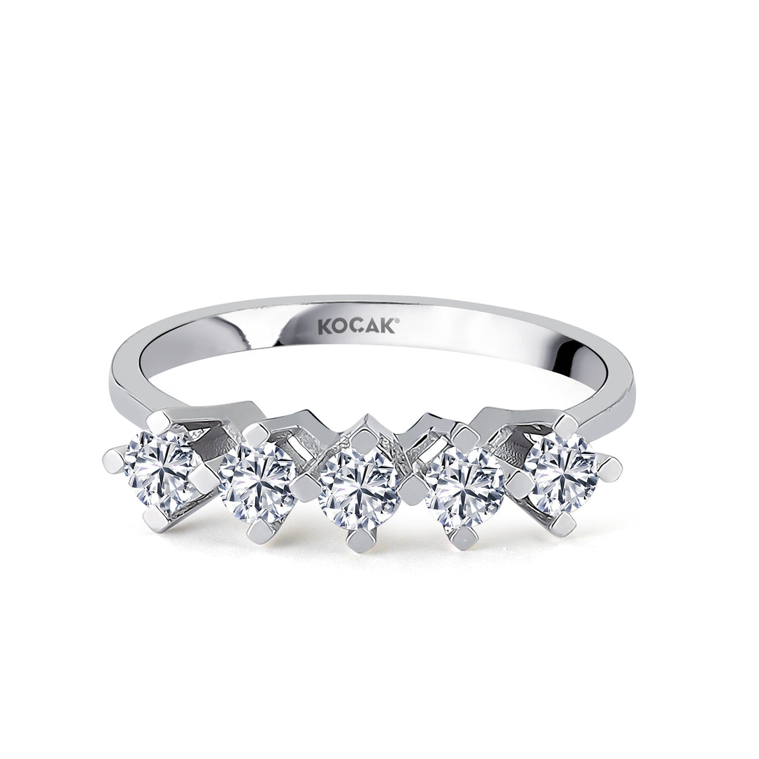 0.50 GH SI Karat Diamond Five Stone Ring