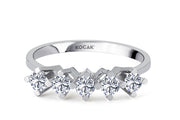 0.45 EF SI Karat Diamond Five Stone Ring