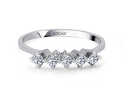 0.25 EF SI Karat Diamond Five Stone Ring