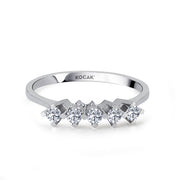 0.25 EF SI Karat Diamond Five Stone Ring