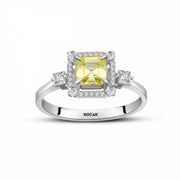 Diamond Renkli Stone Set Icon Ring