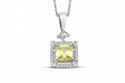 Diamond Renkli Stone Set Icon Necklace