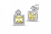 Diamond Renkli Stone Set Icon Earrings