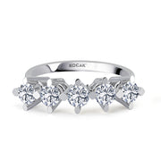 1.00 GH SI Karat Diamond Five Stone Ring