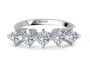0.75 EF SI Karat Diamond Five Stone Ring