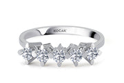 0.65 EF SI Karat Diamond Five Stone Ring