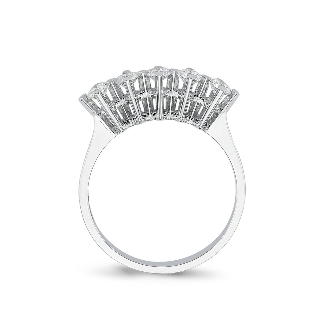 0.45 EF SI Karat Diamond Five Stone Ring