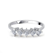 0.25 EF SI Karat Diamond Five Stone Ring