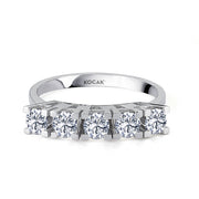0.95 GH SI Karat Diamond Five Stone Ring