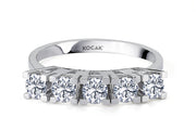 0.80 EF SI Karat Diamond Five Stone Ring