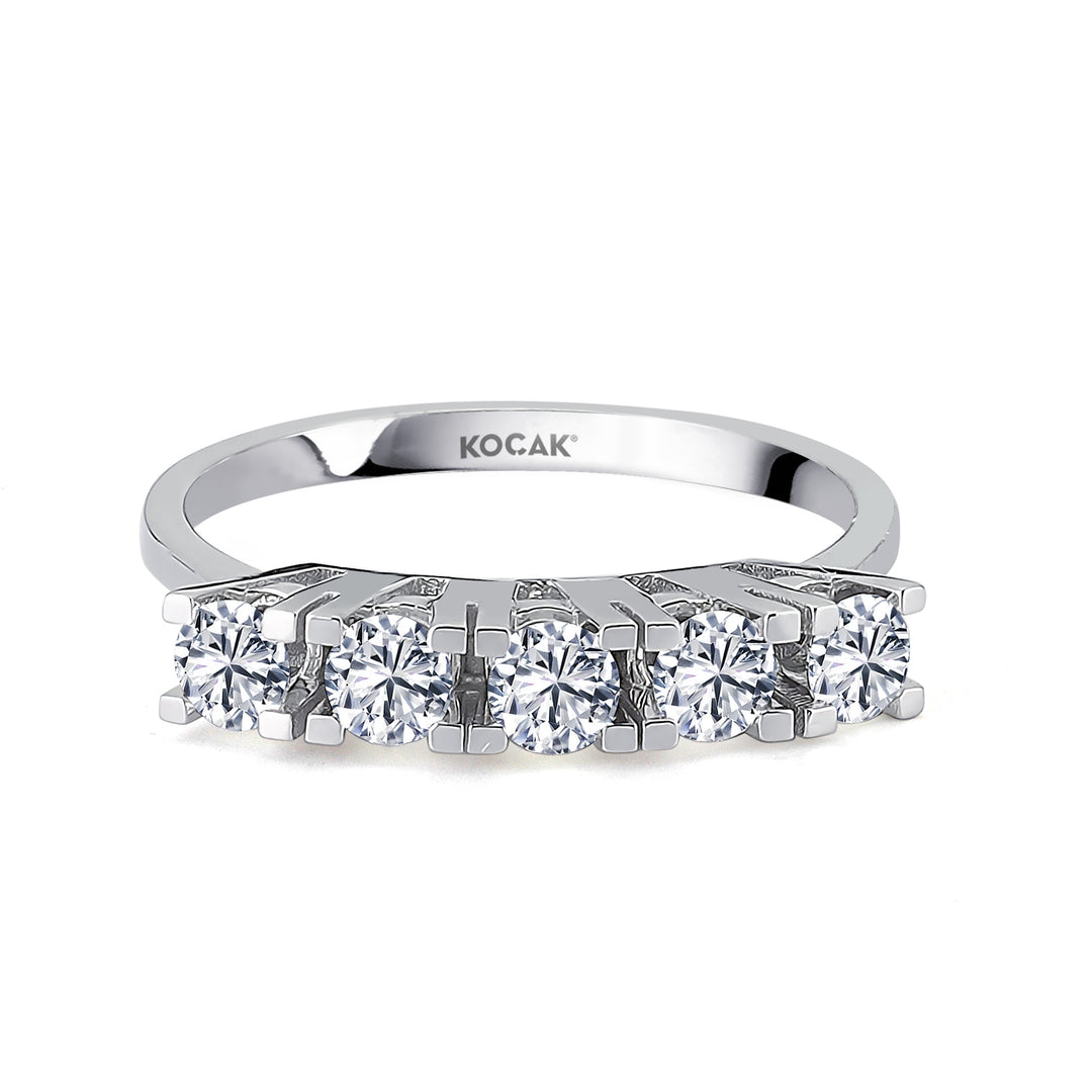 0.55 EF SI Karat Diamond Five Stone Ring
