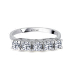 Load image into Gallery viewer, 0.50 EF SI Karat Diamond Five Stone Ring