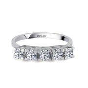 0.50 GH SI Karat Diamond Five Stone Ring