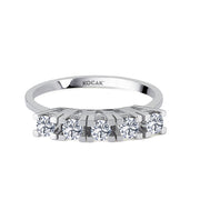 0.35 GH SI Karat Diamond Five Stone Ring