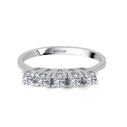 0.25 EF SI Karat Diamond Five Stone Ring