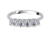 0.20 EF SI Karat Diamond Five Stone Ring