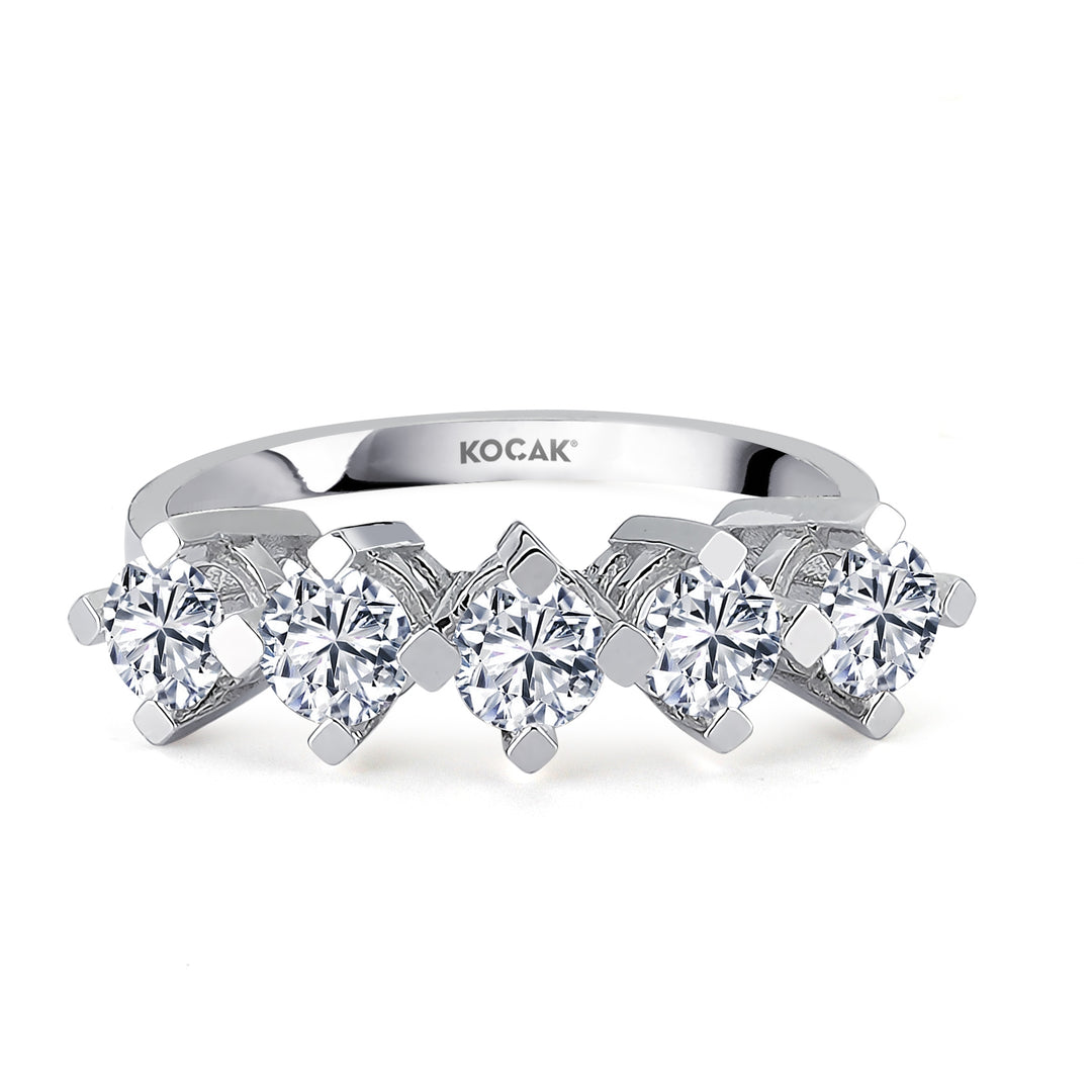 0.95 EF SI Karat Diamond Five Stone Ring