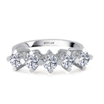 Load image into Gallery viewer, 0.85 EF SI Karat Diamond Five Stone Ring