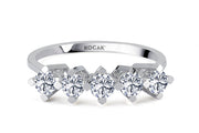 0.65 EF SI Karat Diamond Five Stone Ring