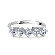 0.60 GH SI Karat Diamond Five Stone Ring