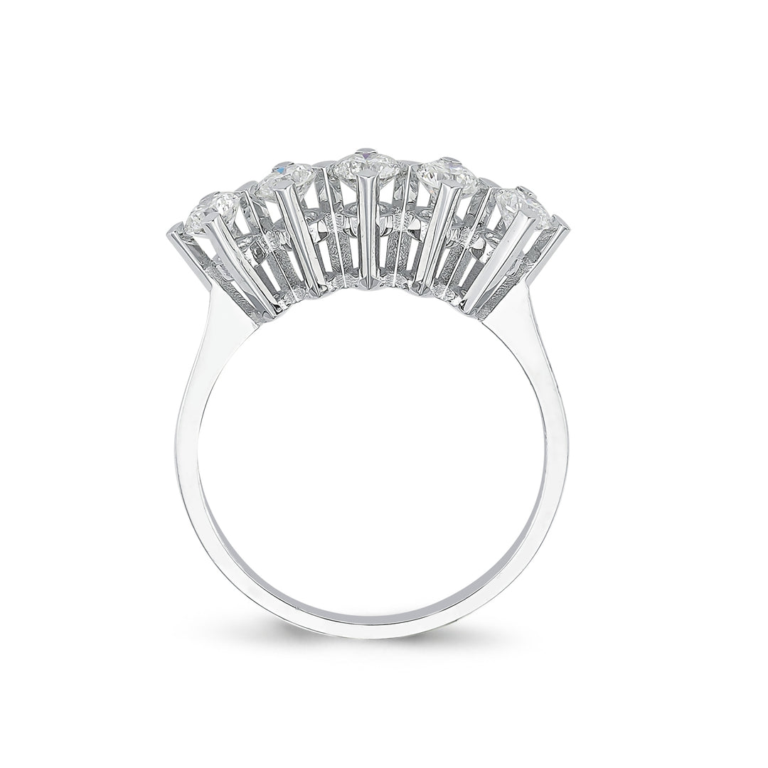 0.55 EF SI Karat Diamond Five Stone Ring