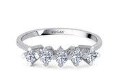 0.30 EF SI Karat Diamond Five Stone Ring