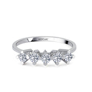 0.30 GH SI Karat Diamond Five Stone Ring