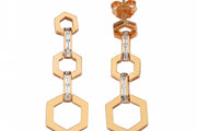 0.19 Karat Baguette Stone Set Diamond Earrings