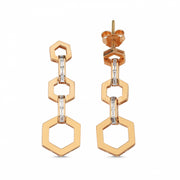 0.19 Karat Baguette Stone Set Diamond Earrings
