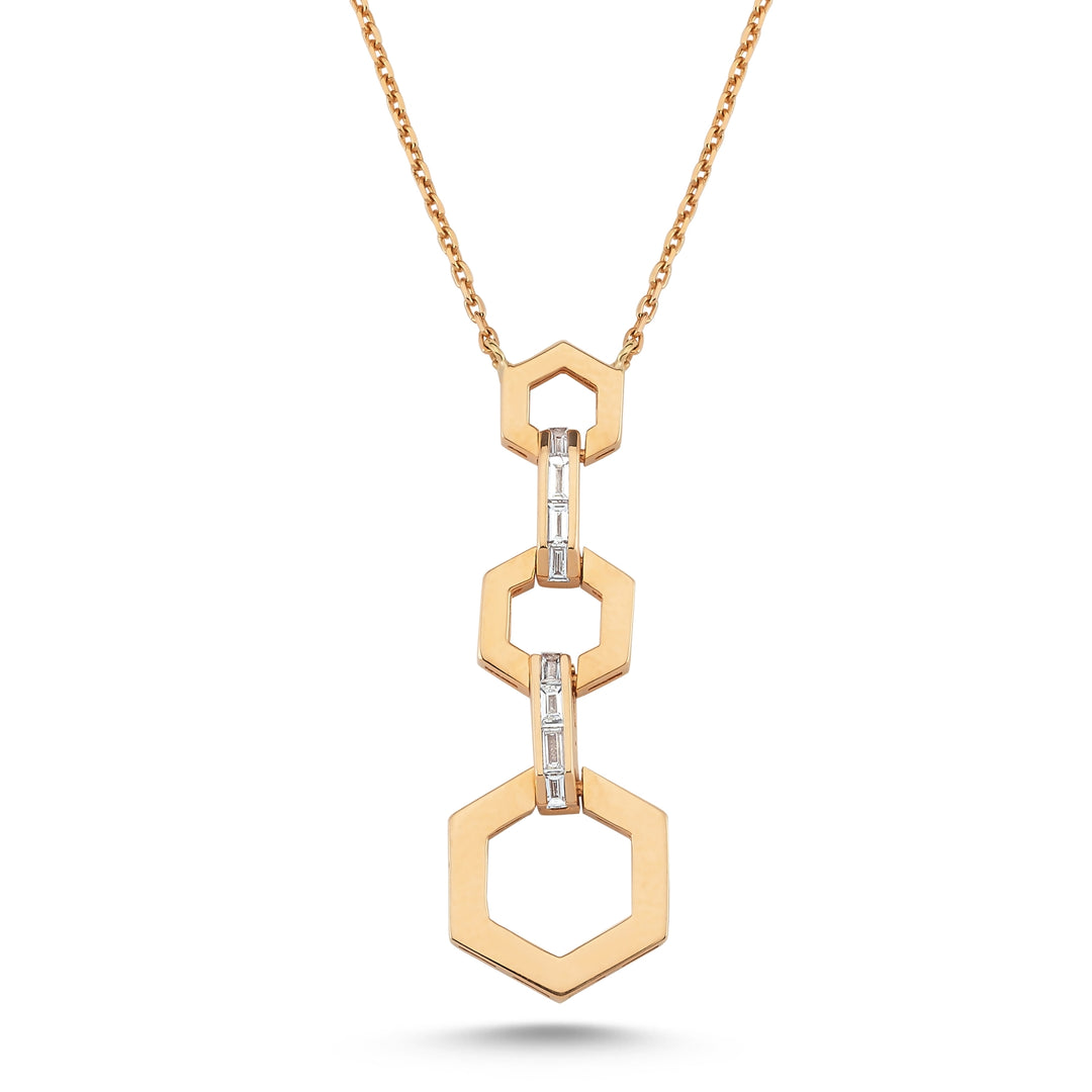 0.8 Karat Baguette Diamond Necklace