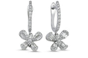 0.45 Karat Baguette Stone Set Diamond Earrings