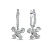 0.45 Karat Baguette Stone Set Diamond Earrings