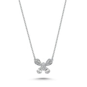 0.21 Karat Baguette Stone Set Diamond Necklace