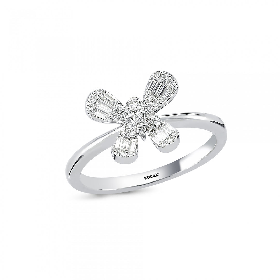 0.26 Karat Baguette Stone Set Diamond Ring