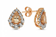 1.43 Karat Morganit Diamond Earrings