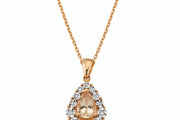 0.70 Karat Morganit Diamond Necklace