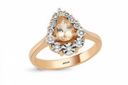 0.65 Karat Morganit Diamond Ring