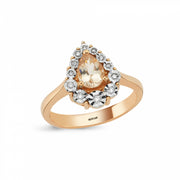 0.65 Karat Morganit Diamond Ring