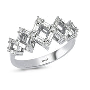 0.42 Karat Baguette Stone Set Diamond Ring