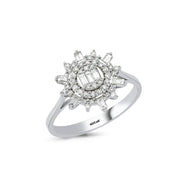 0.37 Karat Baguette Diamond Ring