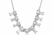 0.49 Karat Baguette Stone Set Diamond Necklace