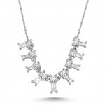 Load image into Gallery viewer, 0.49 Karat Baguette Stone Set Diamond Necklace