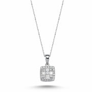 0.34 Karat Baguette Stone Set Diamond Necklace
