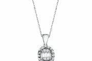0.09 Karat Baguette Stone Set Diamond Necklace