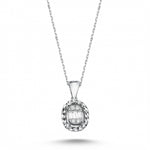 Load image into Gallery viewer, 0.09 Karat Baguette Stone Set Diamond Necklace