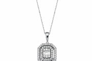 0.46 Karat Baguette Stone Set Diamond Necklace