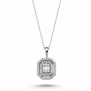 0.46 Karat Baguette Stone Set Diamond Necklace