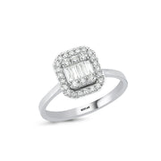 0.47 Karat Baguette Stone Set Diamond Ring