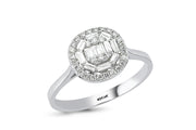 0.31 Karat Baguette Stone Set Diamond Ring
