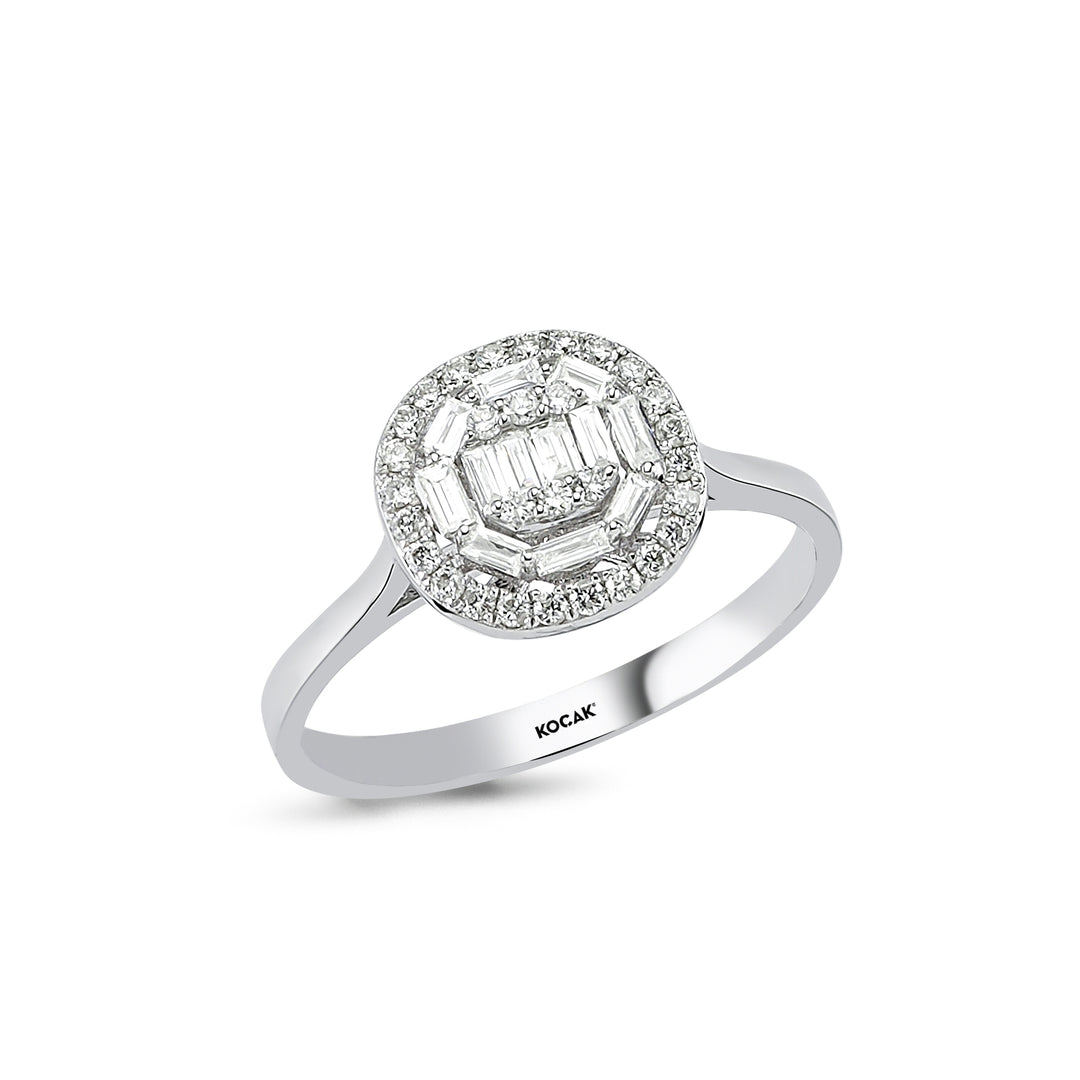 0.31 Karat Baguette Stone Set Diamond Ring